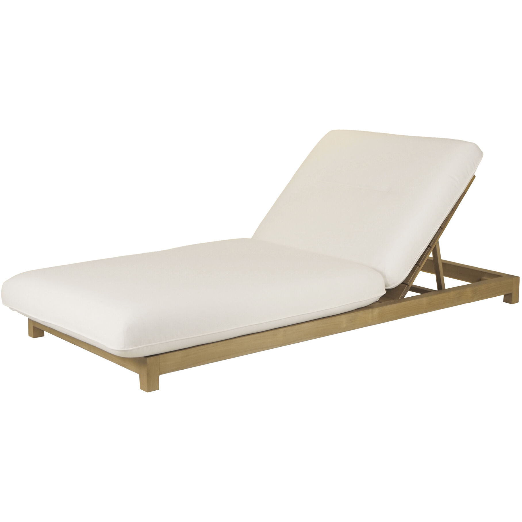 Enzo White Outdoor Adjustable Lounge Chair